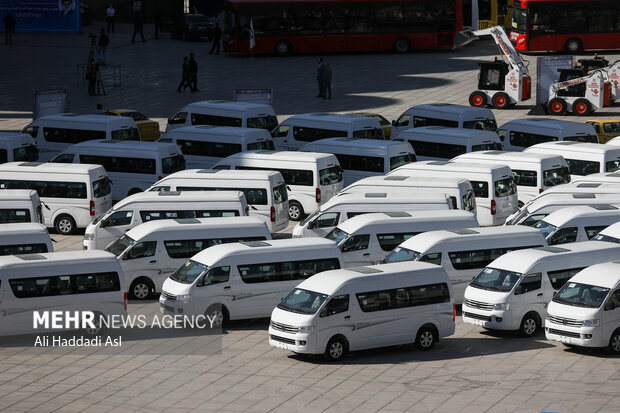 Unveiling ceremony of 1st phase of urban transport fleet