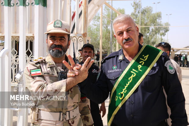 حضور فرماندهان نظامی عراقی در موکب امام رضا(ع) مرز منذریه