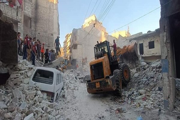 ۱۱ کشته براثر ریزش ساختمان در شهر حلب سوریه