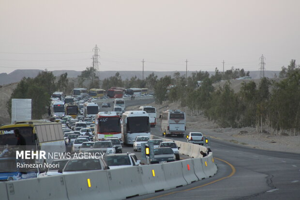 ترافیک سنگین در آزادراه قزوین-کرج 