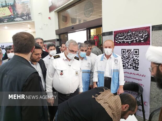 حضور وزیر بهداشت در پایانه بین المللی خسروی