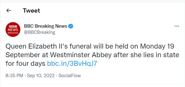 خاکسپاری ملکه انگلیس دوشنبه آینده برگزار می‌شود
