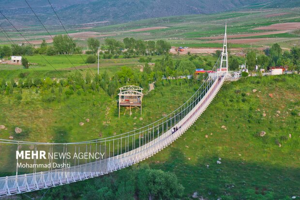 پل معلق مشگین شهر یکی از بلندترین پل های معلق خاورمیانه