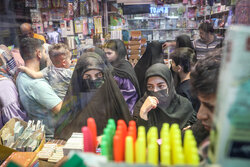 Busy market of stationery on eve of New School Year