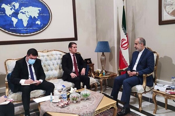 Azeri envoy meets FM spox Kan’ani for bilateral talks