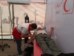 بهره مندی ۲۵۰ نفر از خدمات درمانی هلال احمر در فاضل آباد