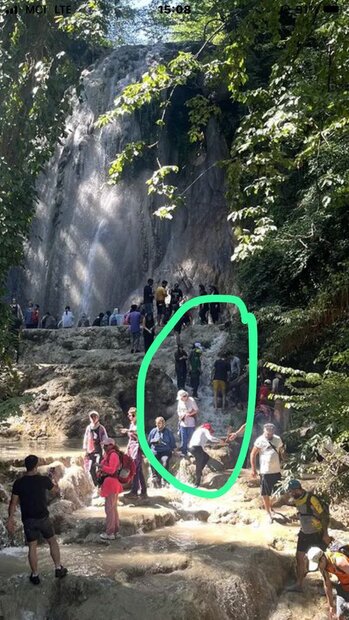 تخریب حوضچه‌های آهکی آبشار اسکلیم با آبتنی طبیعتگردان مدعی!