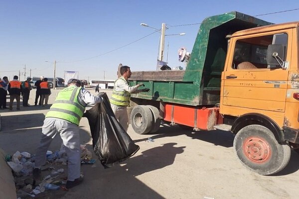 جمع‌آوری ۲۰۰ تن زباله طی دو شیفت خدمت از پایانه برکت 