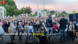 Hundreds rally in Leipzing