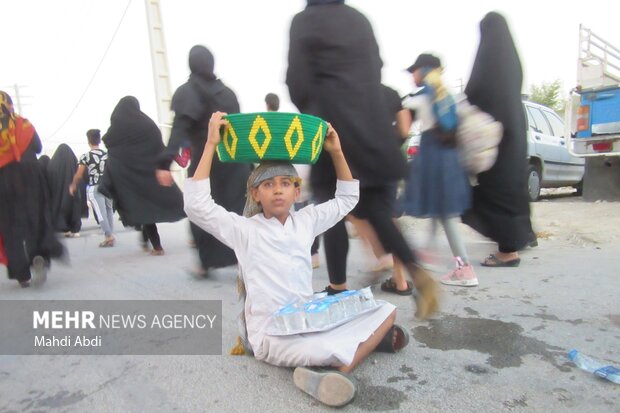 مراسم پیادهروی جاماندگان اربعین در «دیر» برگزار شد