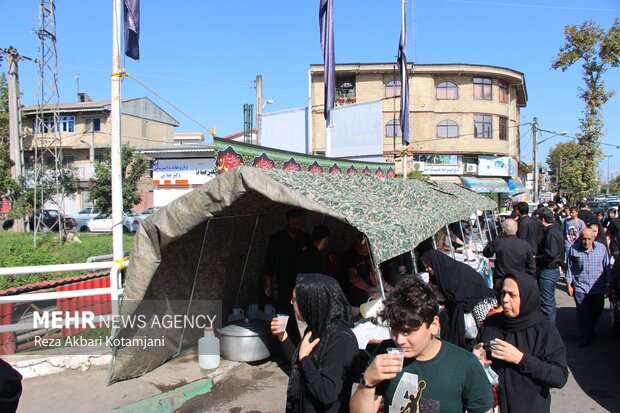 تجمع اربعینی مردم‌گیلان در آستانه اشرفیه