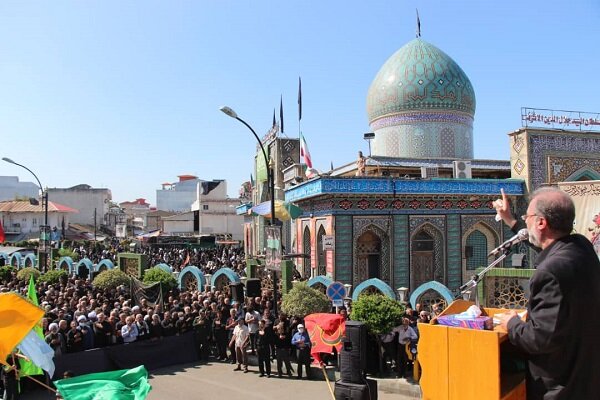 تجمع بزرگ اربعین حسینی مردم گیلان در آستانه اشرفیه