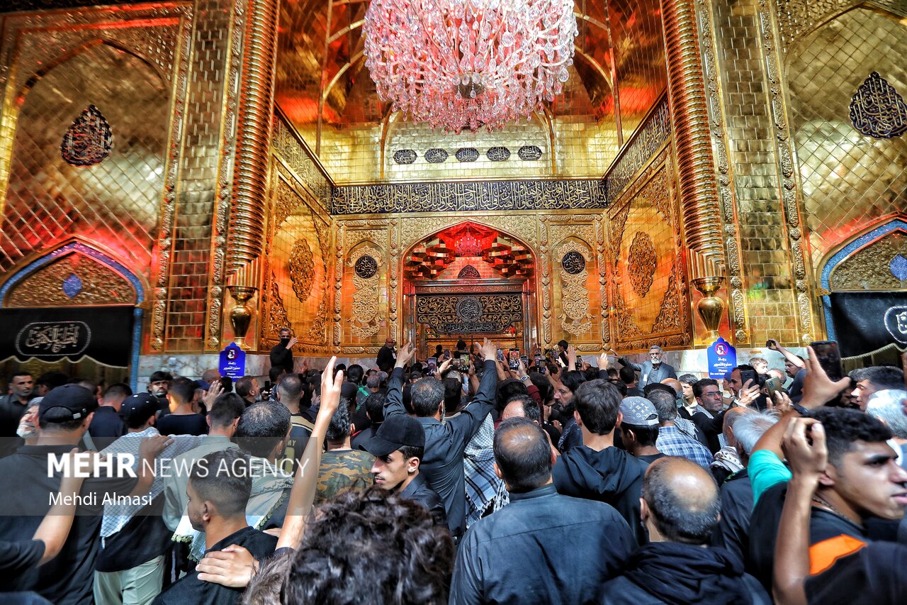 خروش میلیونی امت حسینی در کربلا؛ بین‌الحرمین سراسر «لبیک یا حسین»