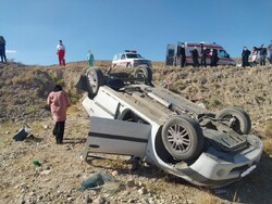 واژگونی خودرو در جاده کرج - چالوس ۲ کشته برجا گذاشت