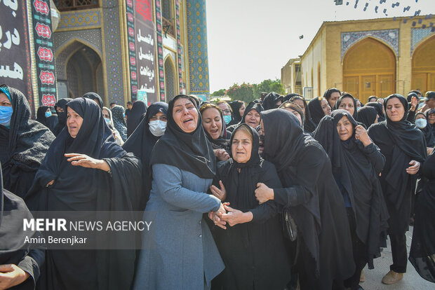 تشییع پیکر شهید «رضا زارع‌ مویدی» شهید مدافع امنیت در شیراز