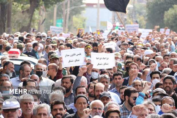 راهپیمایی مردم کرمانشاه در محکومیت آشوب‌های اخیر