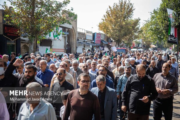 راهپیمایی ضد اغتشاش مردم قزوین