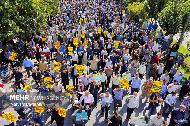 راهپیمایی مردم بجنورد در محکومیت آشوب‌های اخیر