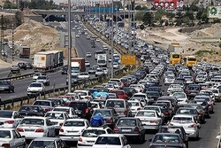 ترافیک سنگین در آزادراه کرج_قزوین و بالعکس