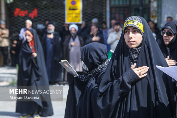 تجمع دختران سوگوار امام مهربانی در بجنورد