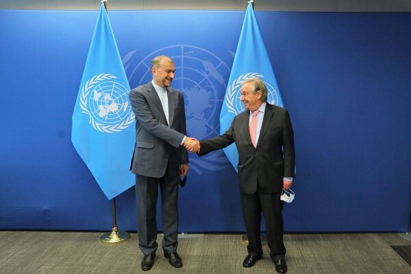 ایرانی وزیر خارجہ کی اقوام متحدہ کے سیکرٹری جنرل سے ملاقات