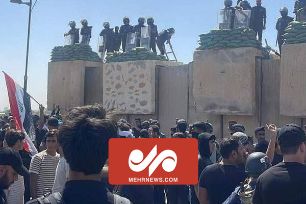 درگیری حامیان جریان صدر با نیروهای امنیتی در بغداد