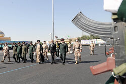 Graduation ceremony of military cadets with Leader presence