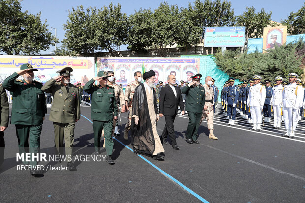 Graduation ceremony of military cadets with Leader presence