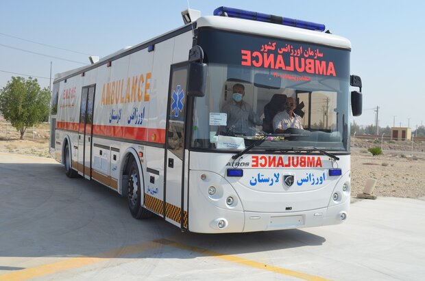 یک اتوبوس آمبولانس در ناوگان اورژانس لارستان مستقر شد