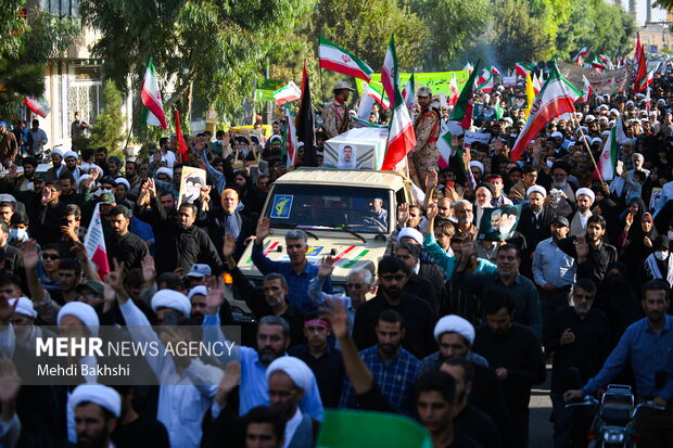 Funeral in Qom for martyred Basij member 