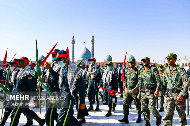 صبحگاه مشترک عهد سربازی در مسجد مقدس جمکران 36