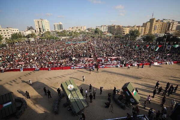 رونمایی جنبش جهاد اسلامی از سامانه جدید موشکی +تصاویر