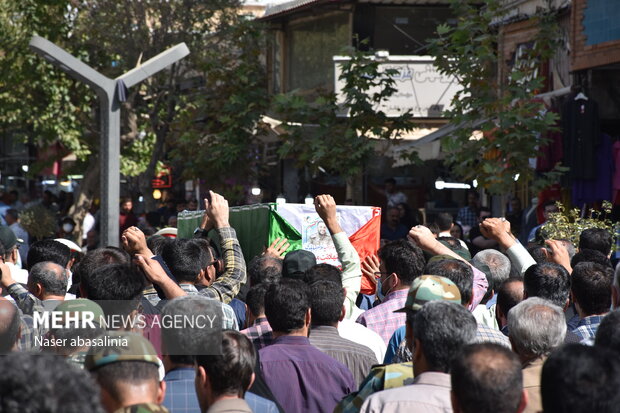 Funeral ceremony of IRGC member in Sanandaj

