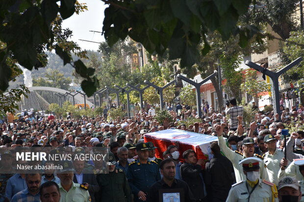 Funeral ceremony of IRGC member in Sanandaj
