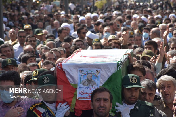 Funeral ceremony of IRGC member in Sanandaj
