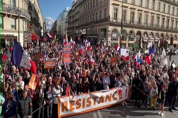 French protestors call for withdrawal from NATO