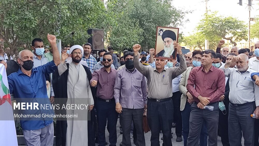 راهپیمایی و اجتماع مردمی در بوشهر برگزار شد