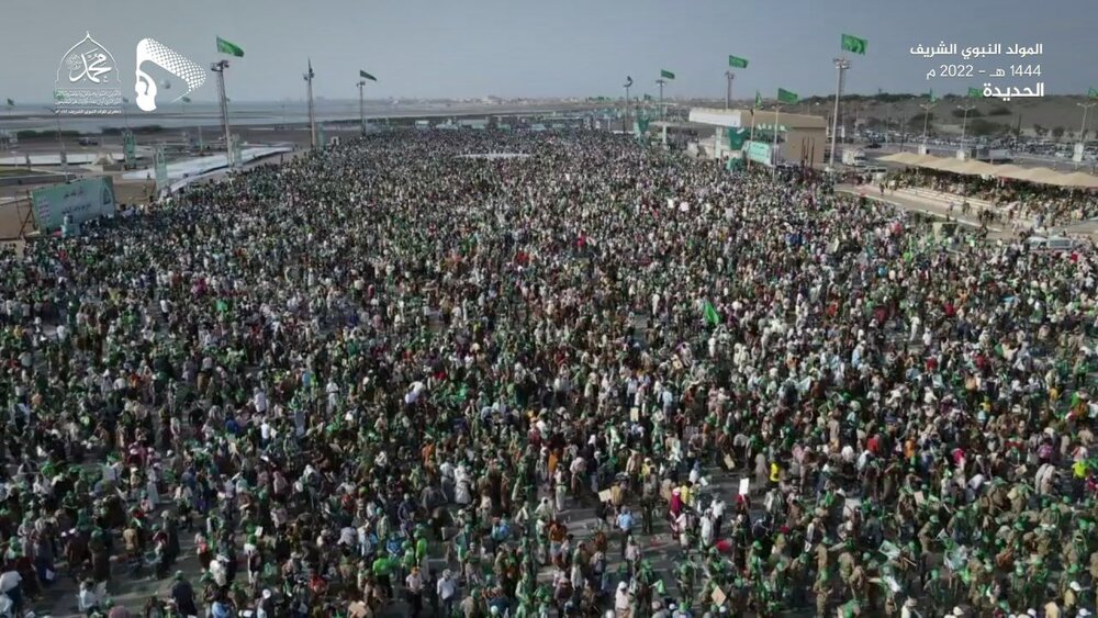 عید میلاد النبی ﴿ص﴾ کے جشن میں لاکھوں یمنیوں کی شرکت+ منفرد ڈرون تصاویر + ویڈیو