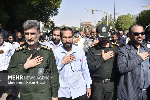 تشییع پیکر ۲ شهید والامقام ۸ سال دفاع مقدس در آبادان