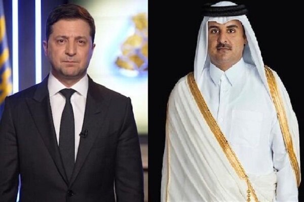 امیر قطر و رئیس جمهور اوکراین تلفنی گفتگو کردند