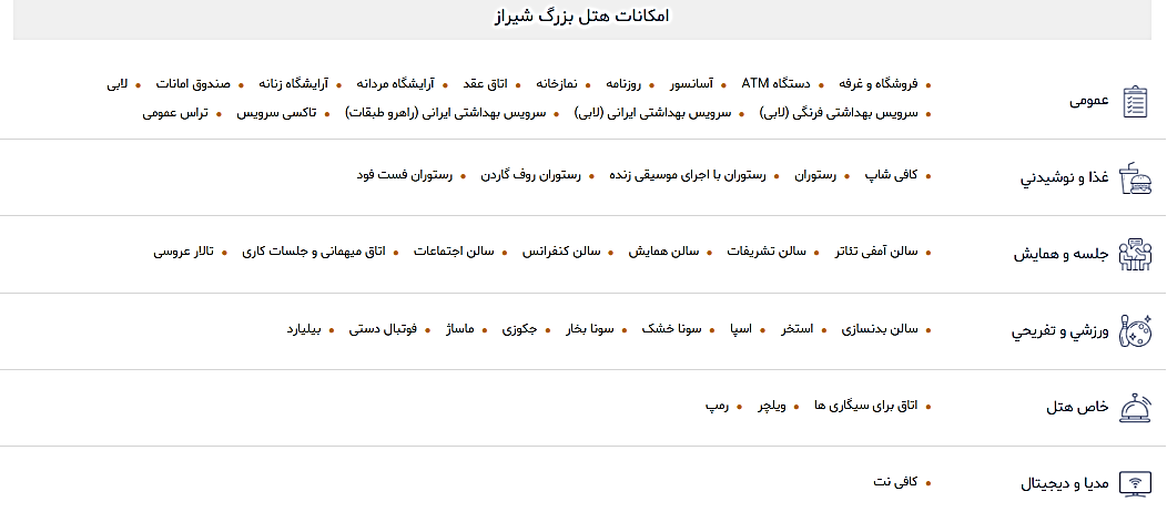 هتل بزرگ شیراز یا هتل زندیه شیراز؟ مقایسه + قیمت