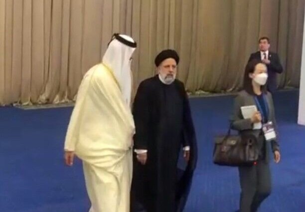 رئیس جمهور و امیر قطر دیدار و گفتگو کردند 