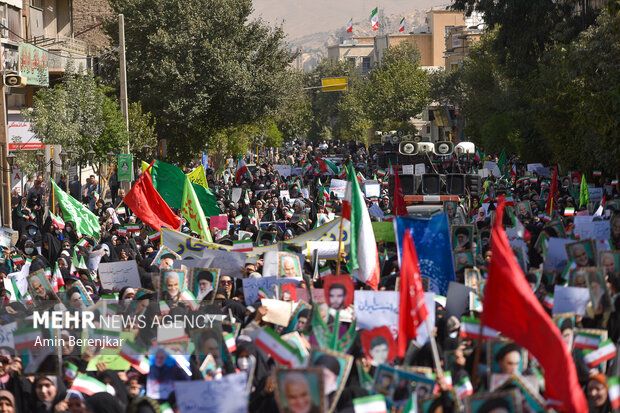 Pro-Islamic Establishment rally by women in Shiraz