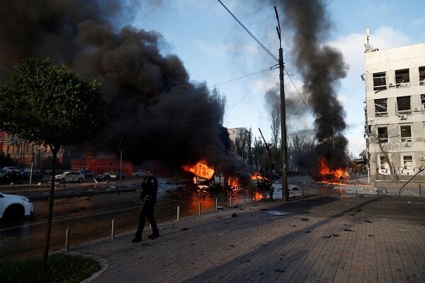 حمله پهپادی به اوکراین/ وقوع چند  انفجار شدید در کی‌یف+ فیلم