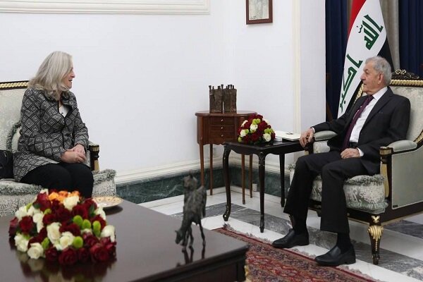 رایزنی سفیر آمریکا در بغداد با رئیس جمهور جدید عراق