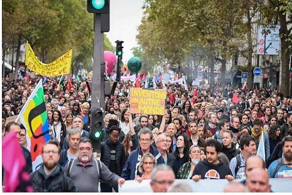 French in Paris hold protests over inflation, low salaries