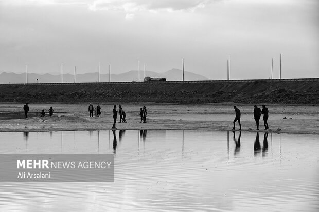 Lake Urmia in northwest Iran