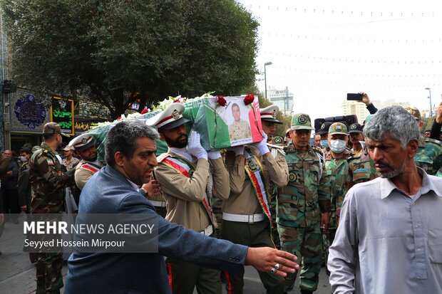 تشییع پیکر سرباز شهید احمد لطفی در مشهد