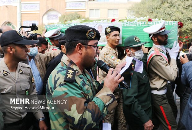 تشییع پیکر سرباز شهید احمد لطفی در مشهد