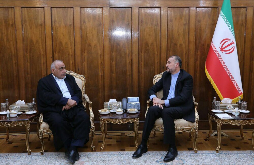 عراق کے سابق وزیر اعظم کی ایرانی وزیر خارجہ سے ملاقات